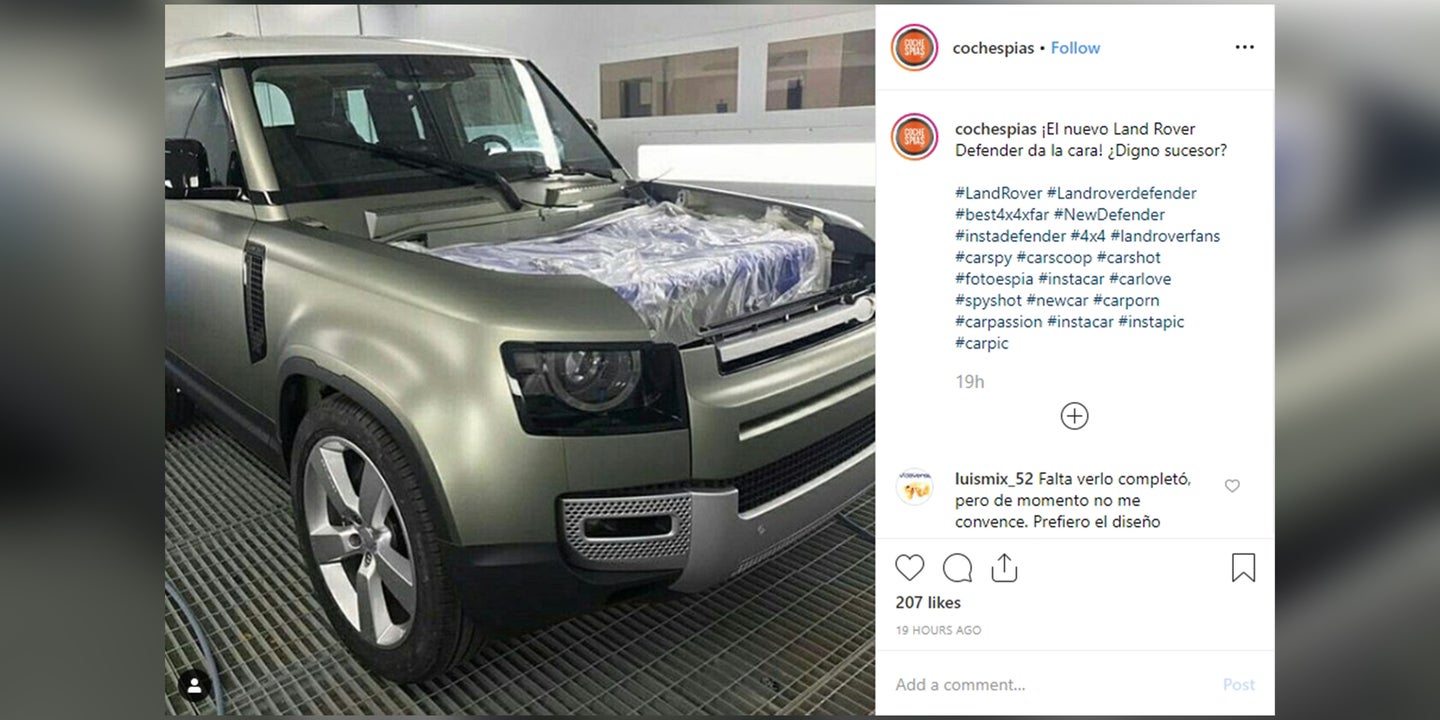 It Looks Like the 2020 Land Rover Defender Just Leaked on Instagram