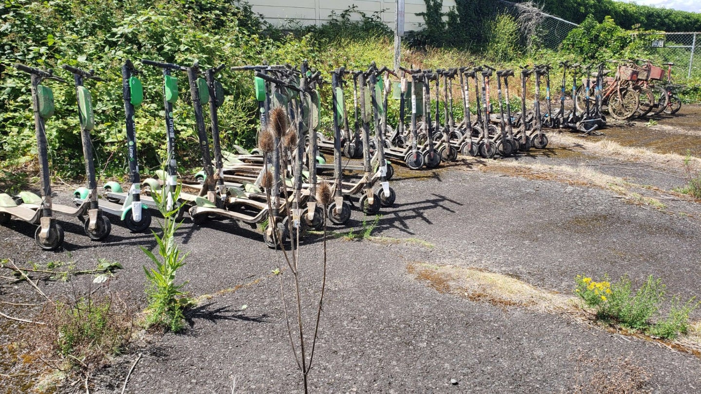 Over 50 Lime and Bird E-Scooters Retrieved From Bottom of River in Oregon