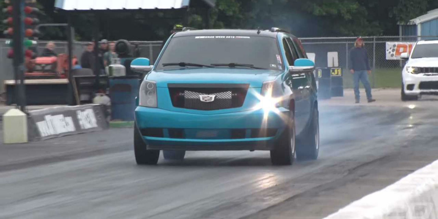 Twin-Turbo, 1,200-HP Drag Racer May Be the Fastest Cadillac Escalade in the World