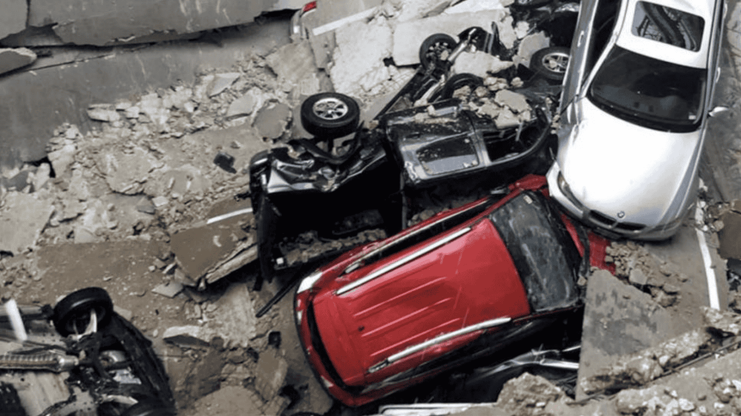 Hundreds of Cars Destroyed After Construction Crane Collapses on Dallas Parking Garage