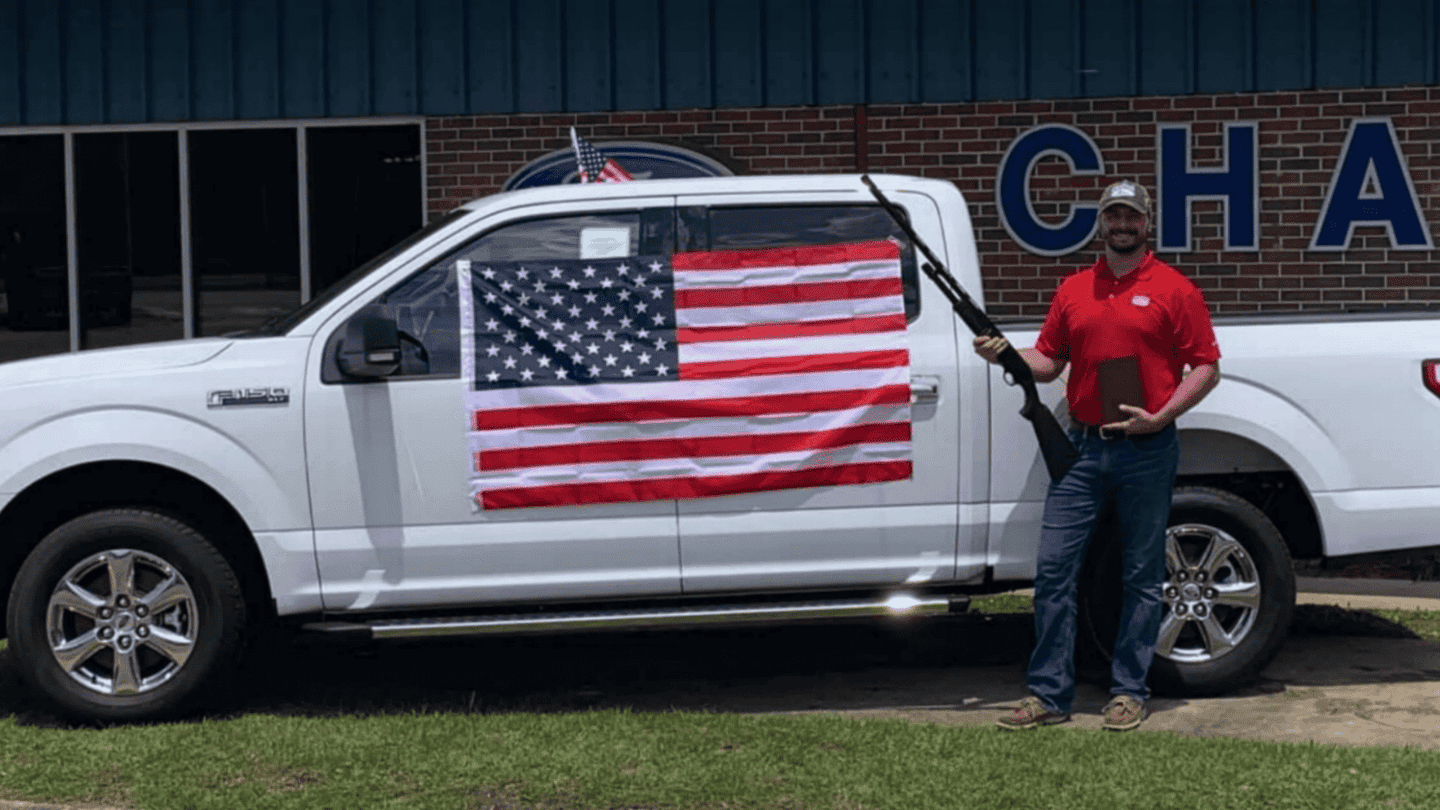 Alabama Ford Dealer Including American Flag, Bible, Shotgun With Every Vehicle Purchase