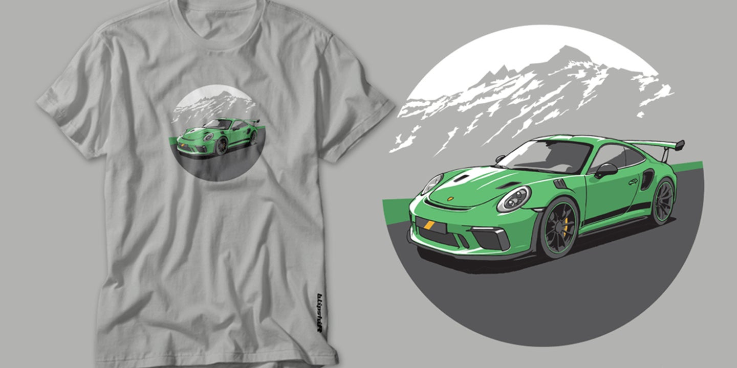 The Drive and Blipshift Team Up for the Porsche 911 GT3 RS T-Shirt of Your Dreams