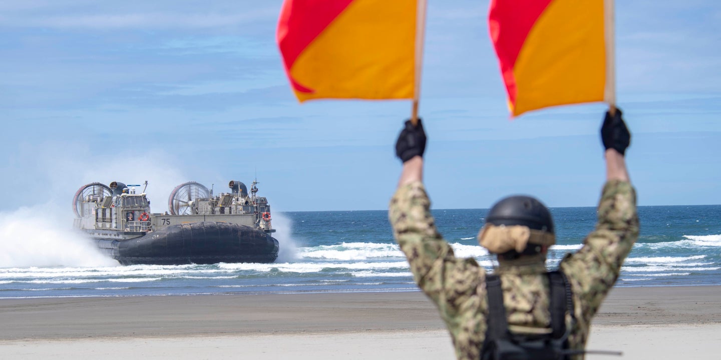 Navy Hovercraft Storm Beaches In Oregon And Washington In Preparation For &#8220;The Big One&#8221;