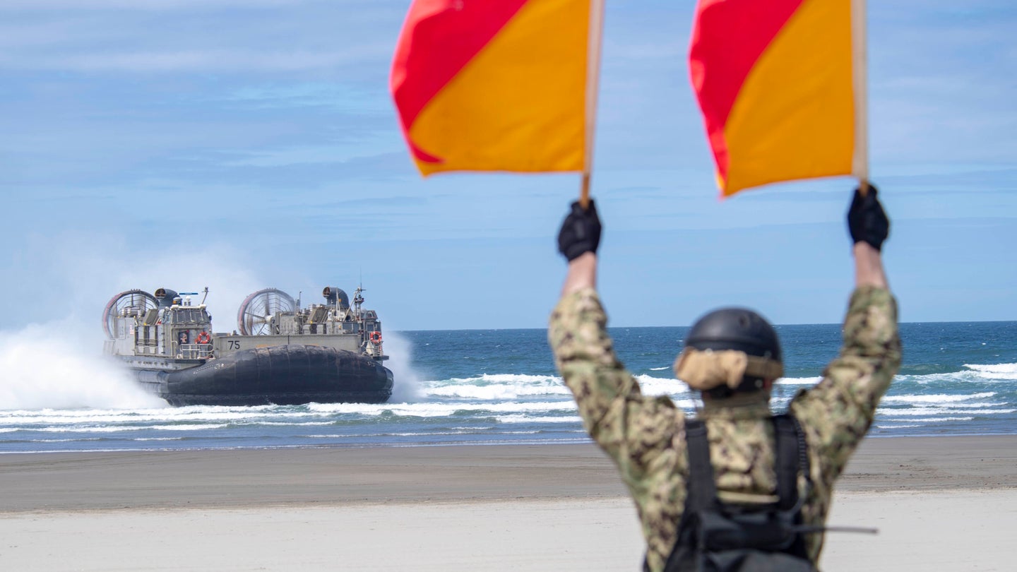 Navy Hovercraft Storm Beaches In Oregon And Washington In Preparation For “The Big One”