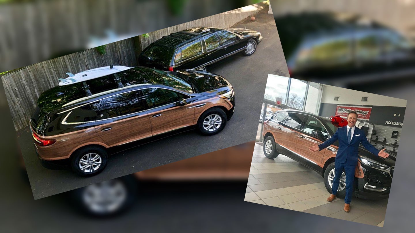 Connecticut Man Has 2019 Buick Enclave Wrapped in Faux-Wood to Replace Classic Roadmaster
