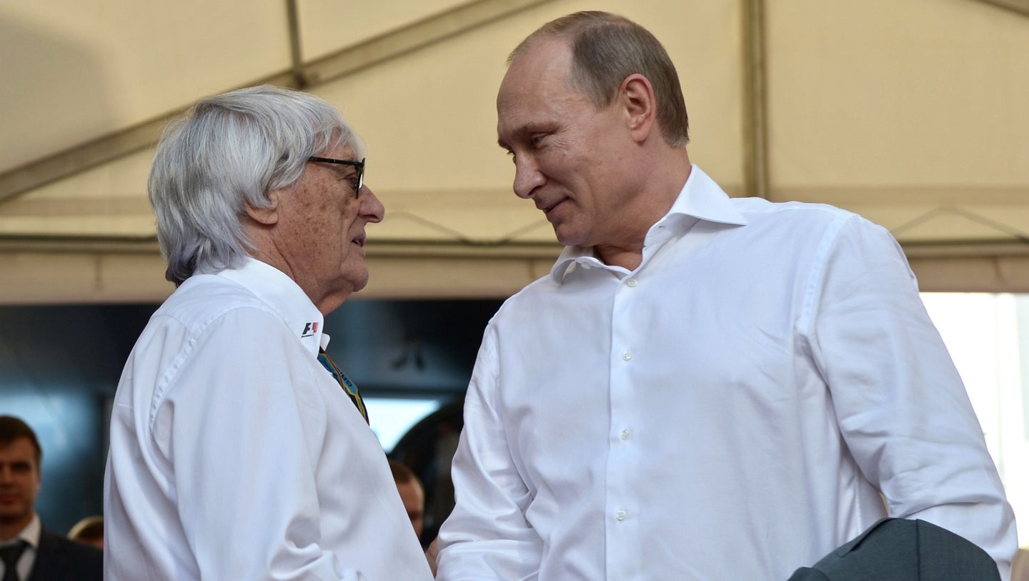 Former Formula 1 Honcho Bernie Ecclestone Says He’d Take a Bullet for Vladimir Putin