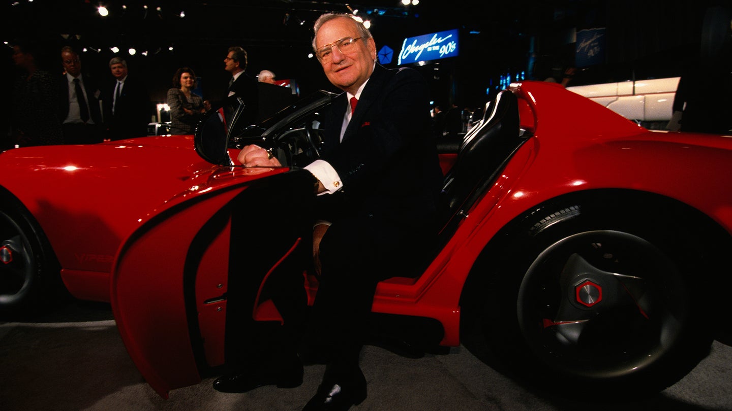 Lee Iacocca at with First Dodge Viper