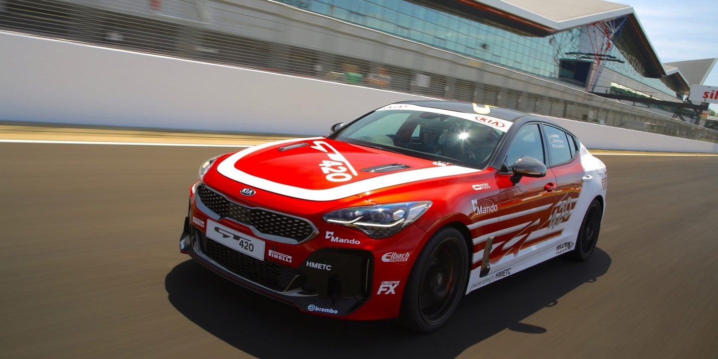 The Kia Stinger GT420 Is a 422-HP, Stripped-Out Sports Sedan Built for the Racetrack