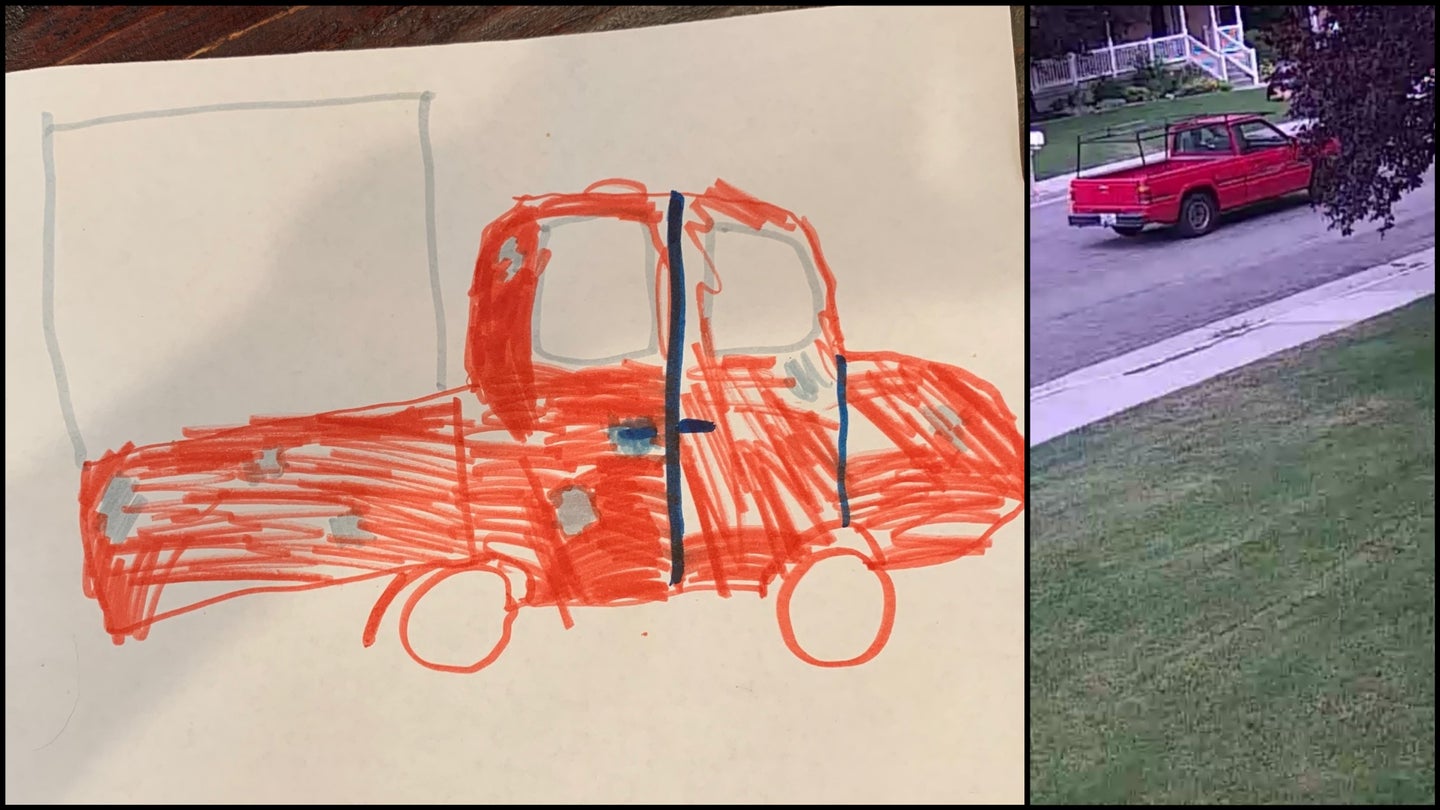 Child’s Spot-On Sketch Helps Cops Identify Pickup Truck in Package Theft Case
