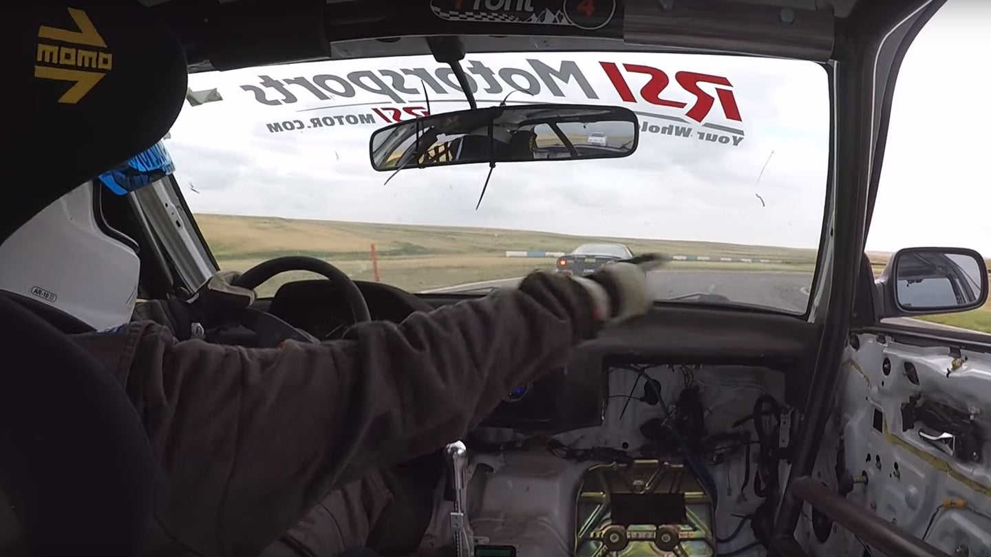 Watch This Race Driver Use the Force to Spinout and Pass a Rival Chevrolet Camaro