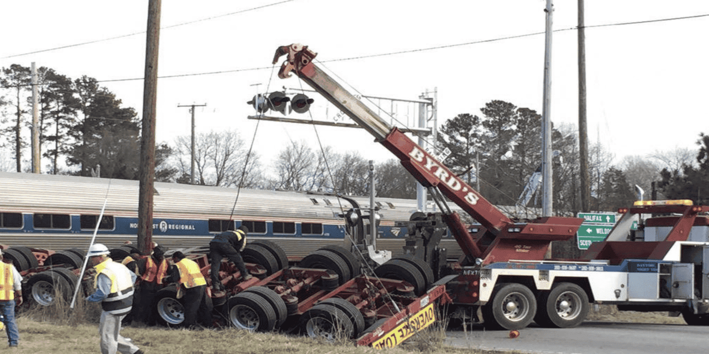 Amtrak Train Collides With Tow Truck Attempting to Recover Car Stuck on Tracks in NC
