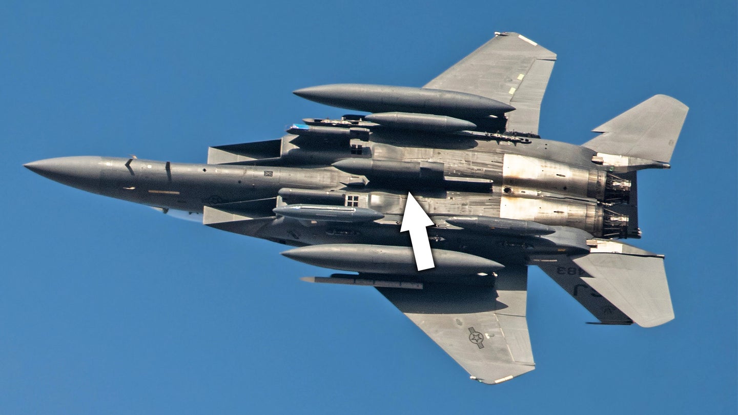 Nearly All F-15Es Photographed Arriving In Middle East Carried Dragon’s Eye Radar Pods