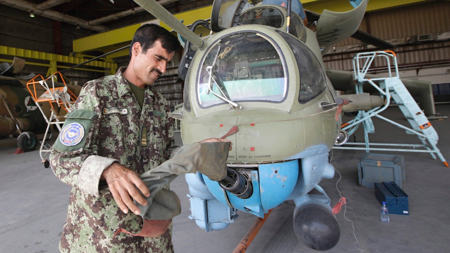 The Afghan Air Force Just Can’t Quit The Hind Gunship Helicopter