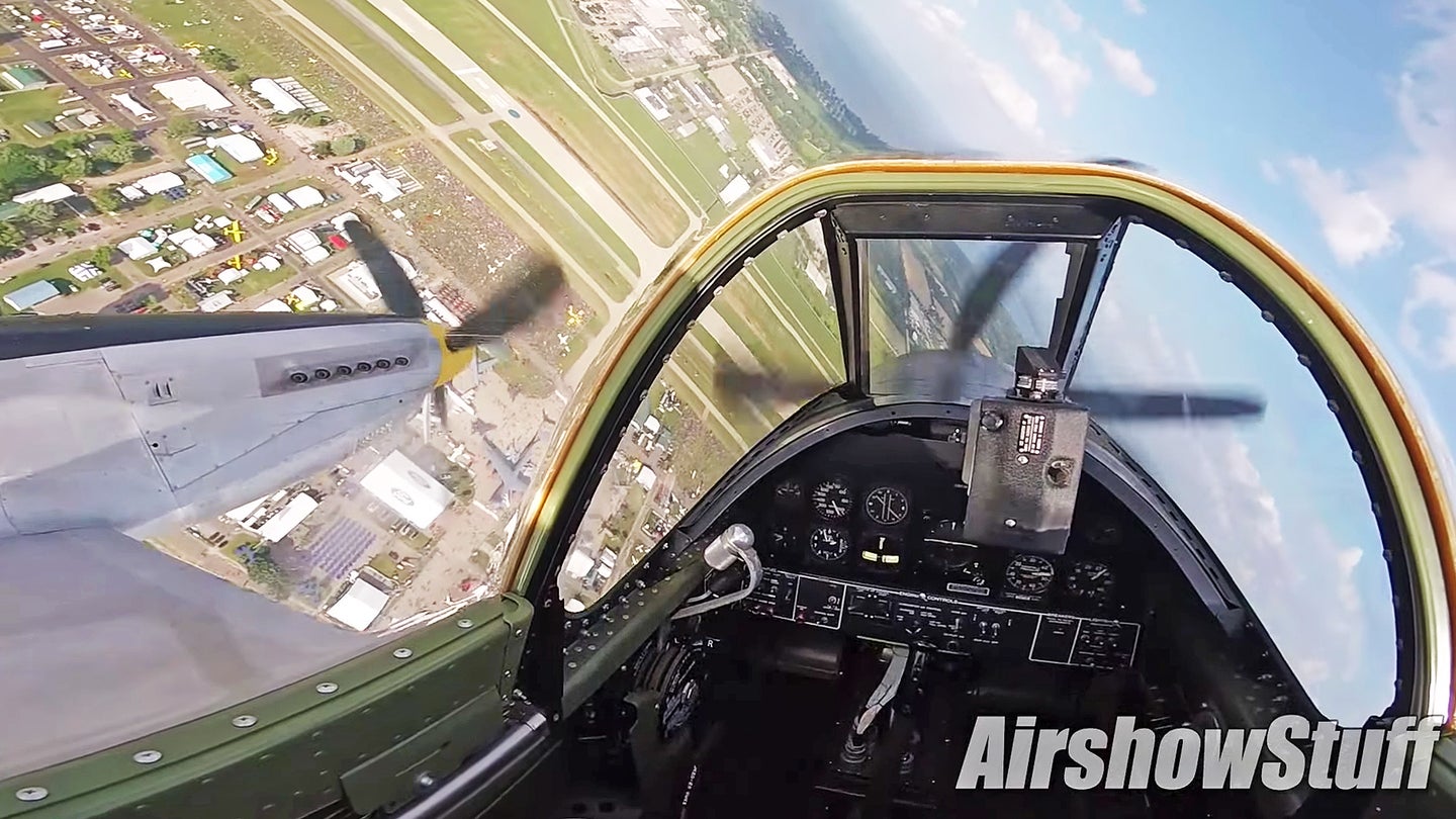 Soar Over Oshkosh In The World&#8217;s Only Flying Twin Mustang In This Cockpit Video