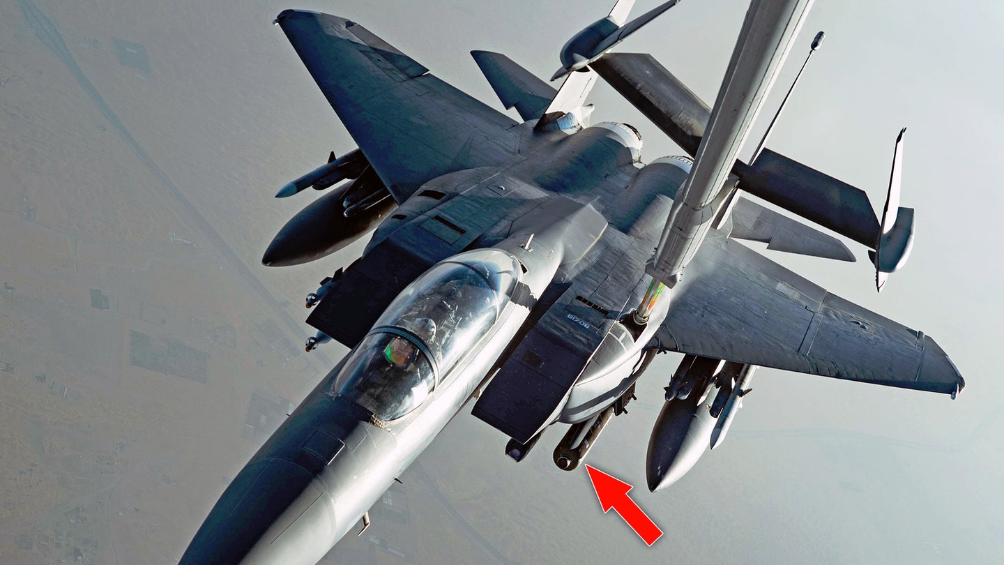 Cluster Bomb Toting F-15Es Are Patrolling The Persian Gulf To Counter Small Boat Swarms