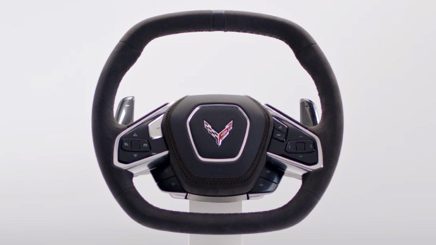 This Is the Mid-Engine 2020 Chevrolet Corvette C8’s Square Steering Wheel