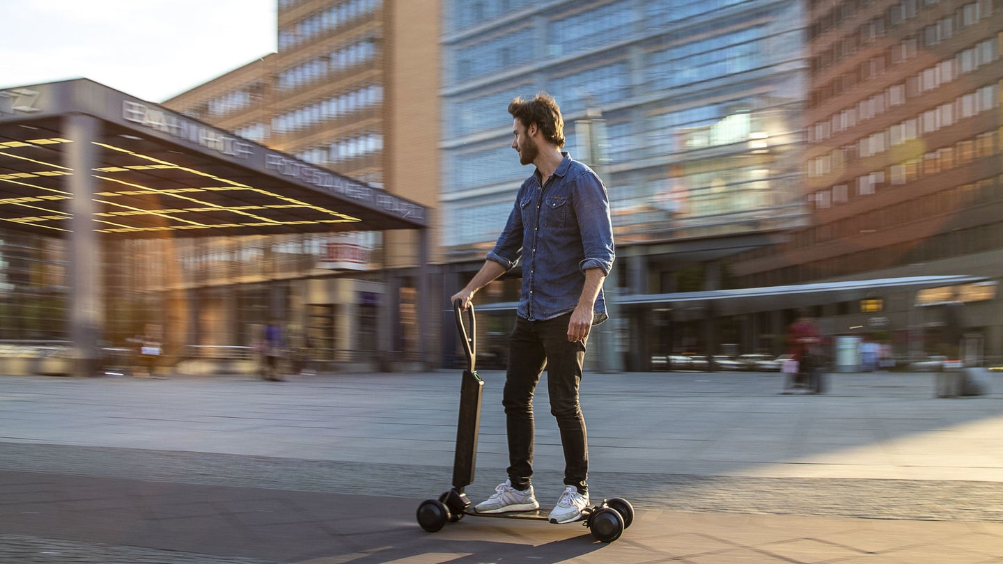 Audi’s E-Tron Scooter-Skateboard Mashup is a Modern Motocompo