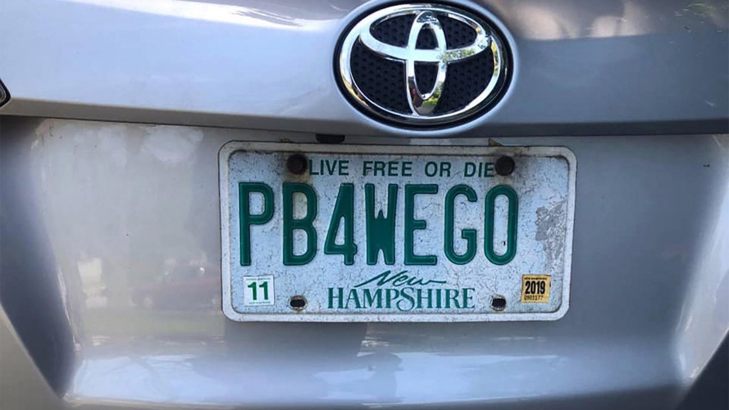 New Hampshire Governor OKs Mom’s ‘PB4WEGO’ License Plate After DMV Rejects It