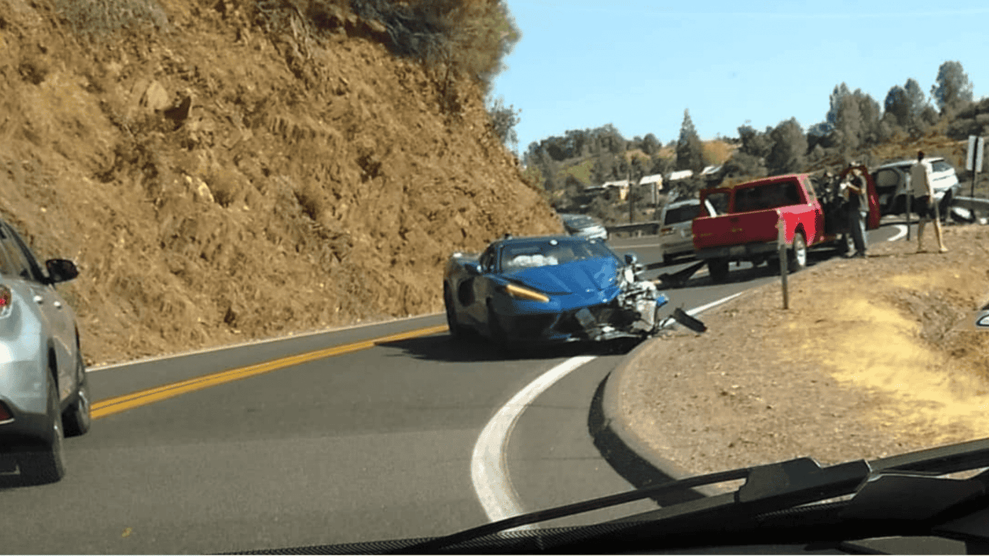 Pre-Production 2020 Chevrolet Corvette C8 Wrecked in Head-On Crash