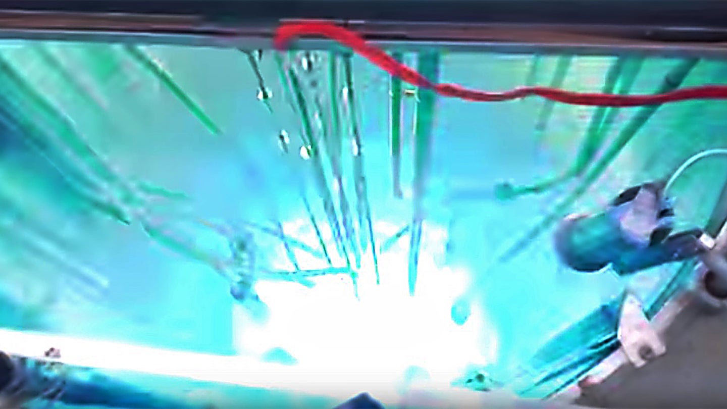 This Crazy Blue Flash From A Nuclear Reactor Firing Up Looks Right Out Of Science Fiction