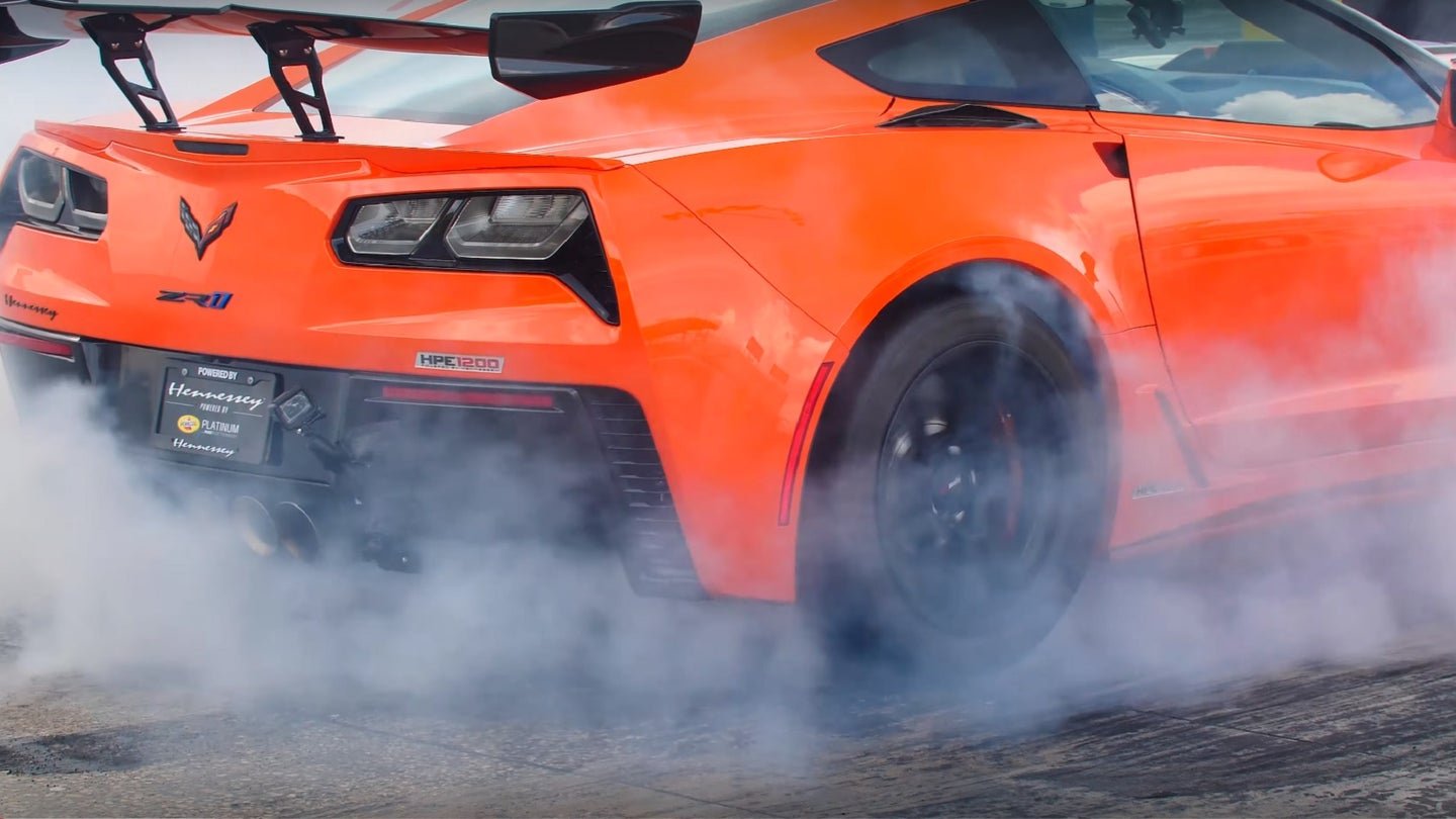 Watch a Hennessey-Tuned 2019 Chevy Corvette ZR1 Beat the Dodge Demon’s Quarter-Mile Time