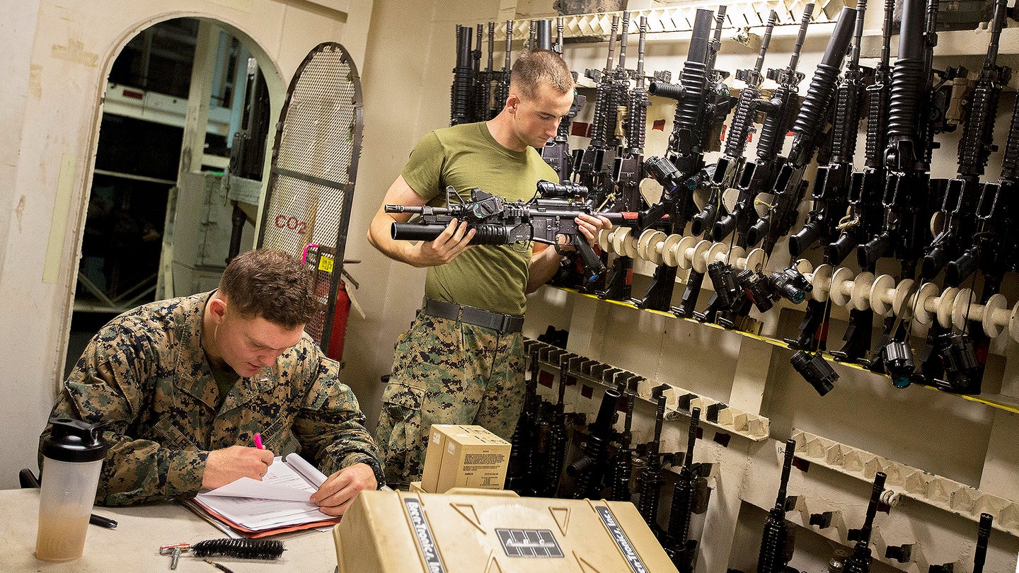 Take A Peek Inside The Armory On An Amphibious Assault Ship Carrying Hundreds Of Marines