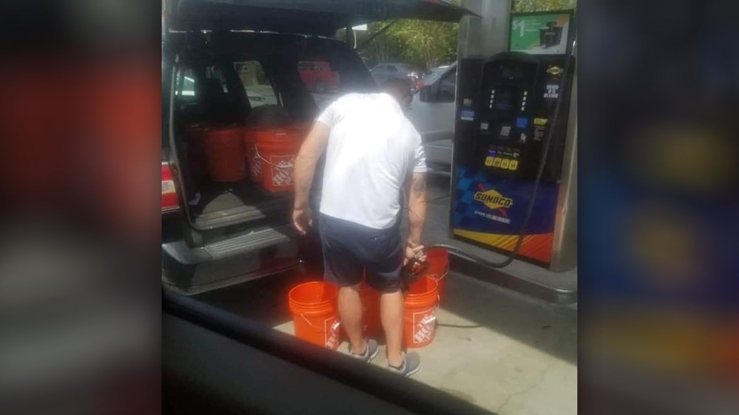 Florida Man Caught Filling Buckets With Gasoline Ahead of Hurricane Dorian