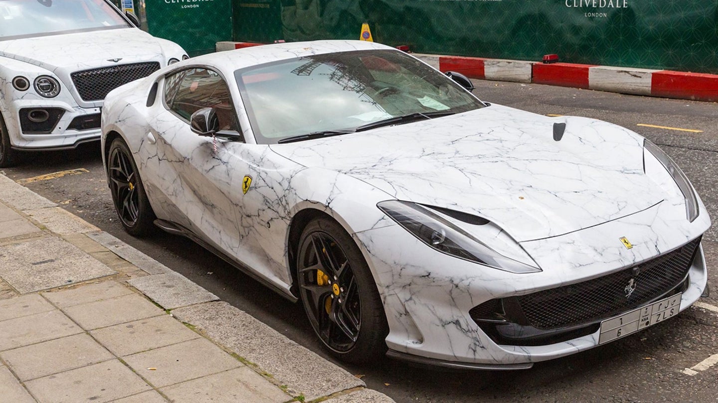 Marble-Wrapped Supercars Are the Newest Trend for Mega-Rich Car Enthusiasts