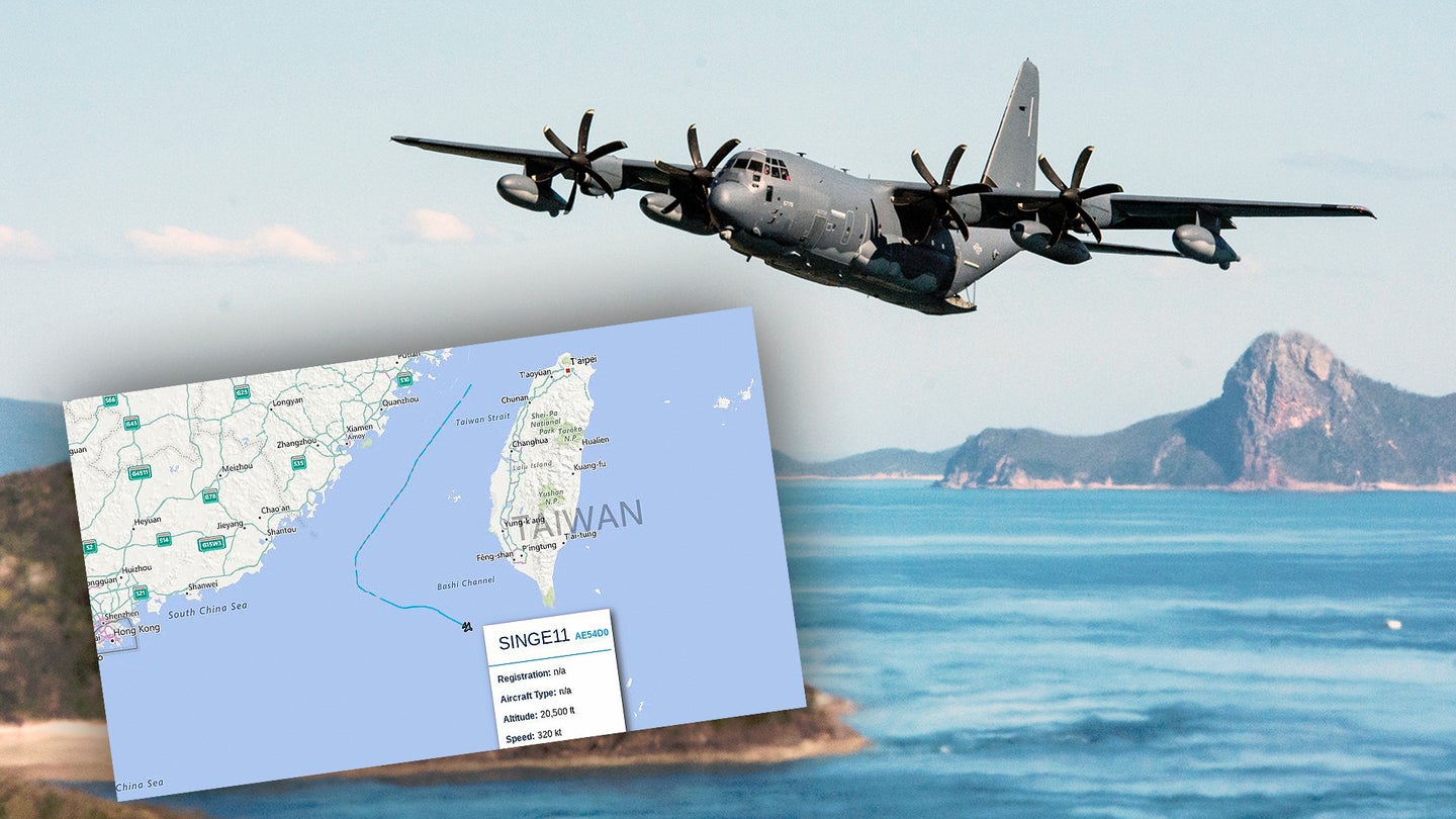 USAF MC-130J Spec Ops Transport Flies Through Taiwan Strait With U.S. Spy Plane Nearby