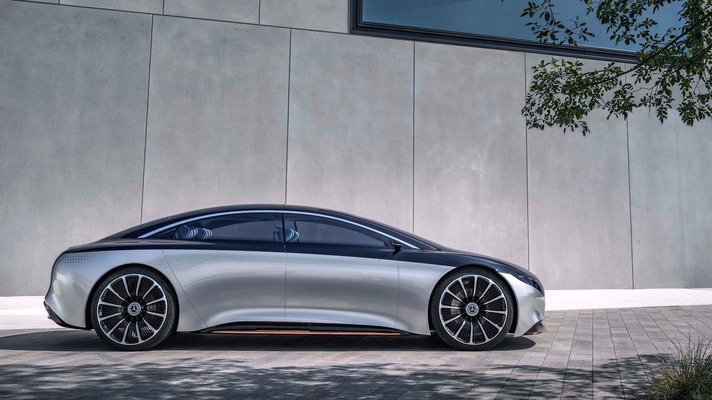 Mercedes-Benz Vision EQS Electric Sedan Concept Debuts With Elegant Looks and 435-Mile Range