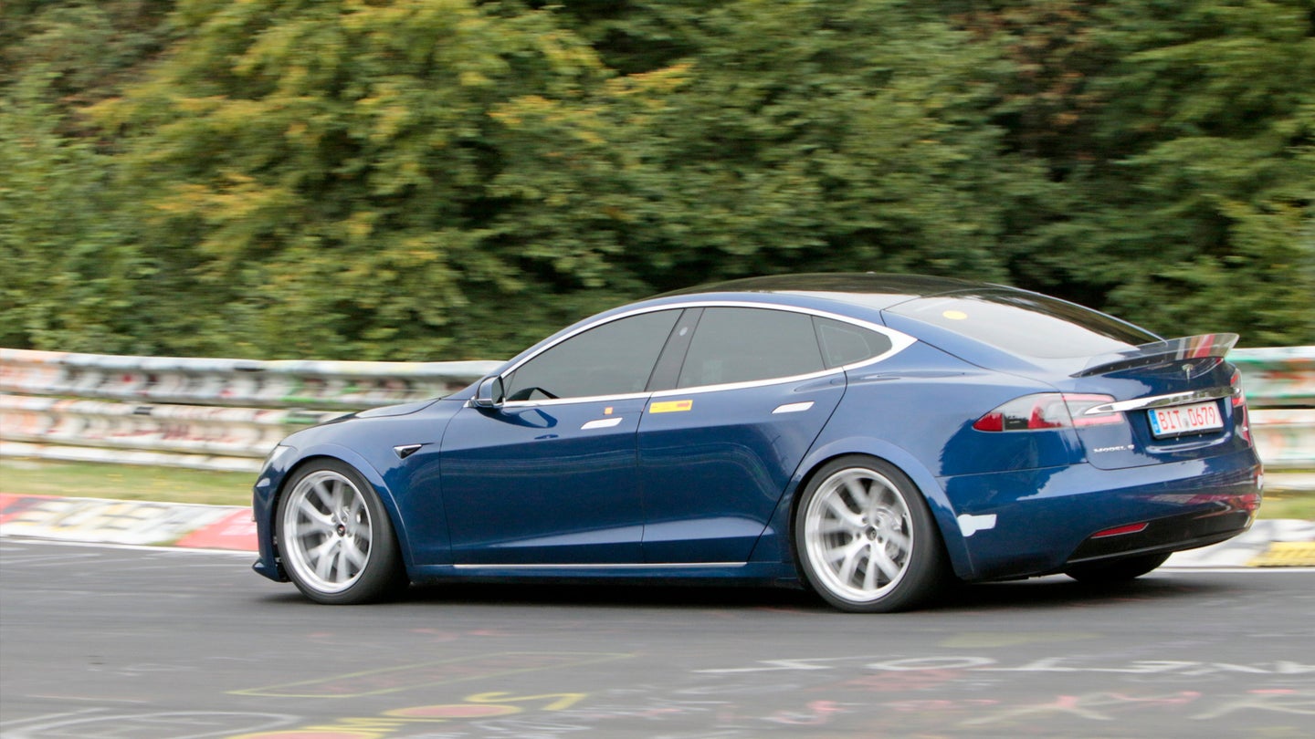 Modified Tesla Model S Prototype Unofficially Laps Nurburgring Faster Than Porsche Taycan: Report