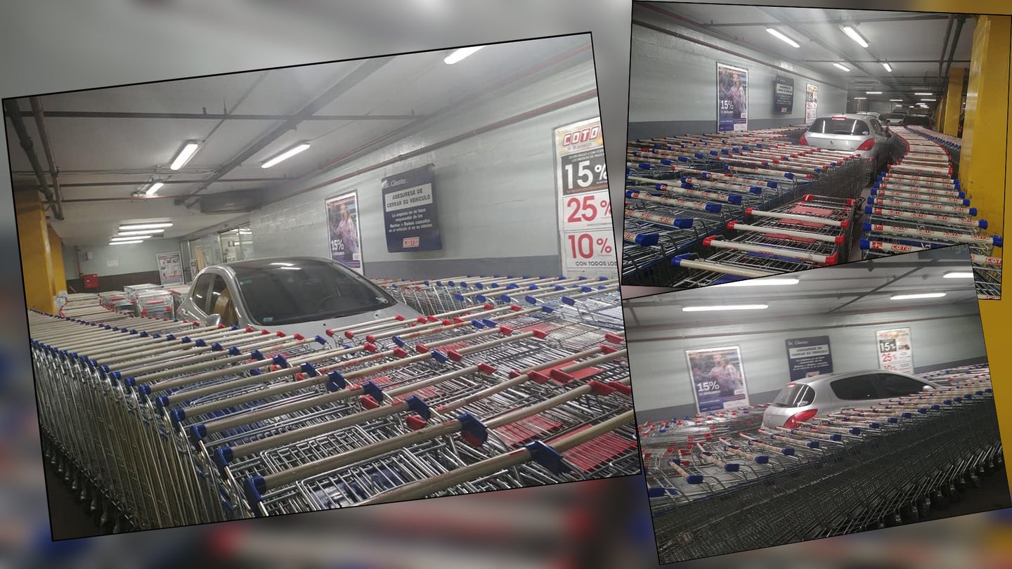 Store Employees Get Sweet Revenge After Man Parks Car in Shopping Cart Aisle