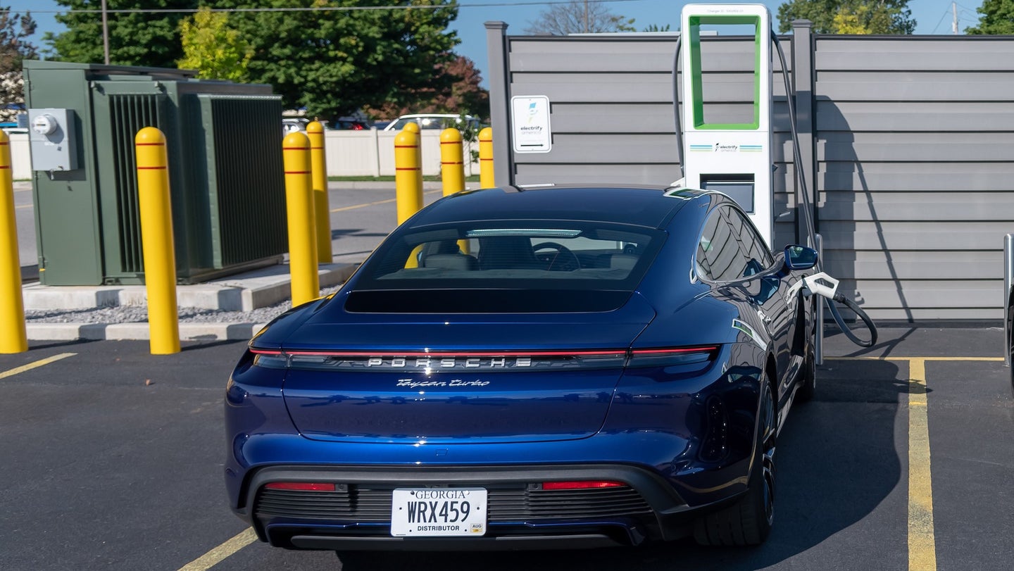 Electrify America’s Fast-Charger Gets Porsche Taycan From 5 to 88% Battery in 22 Minutes