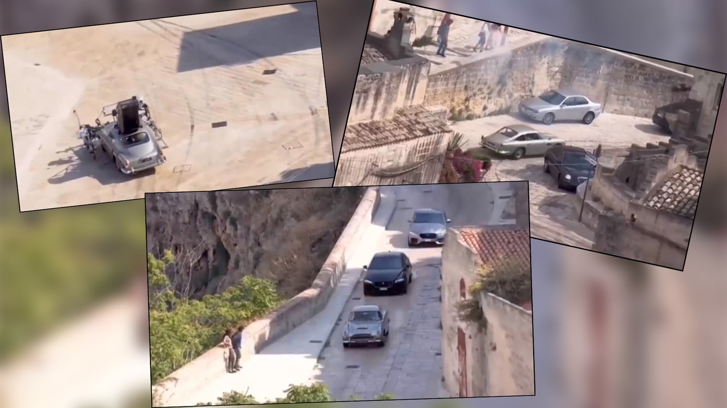 Watch James Bond Thrash an Aston Martin DB5 While Filming 007’s No Time to Die