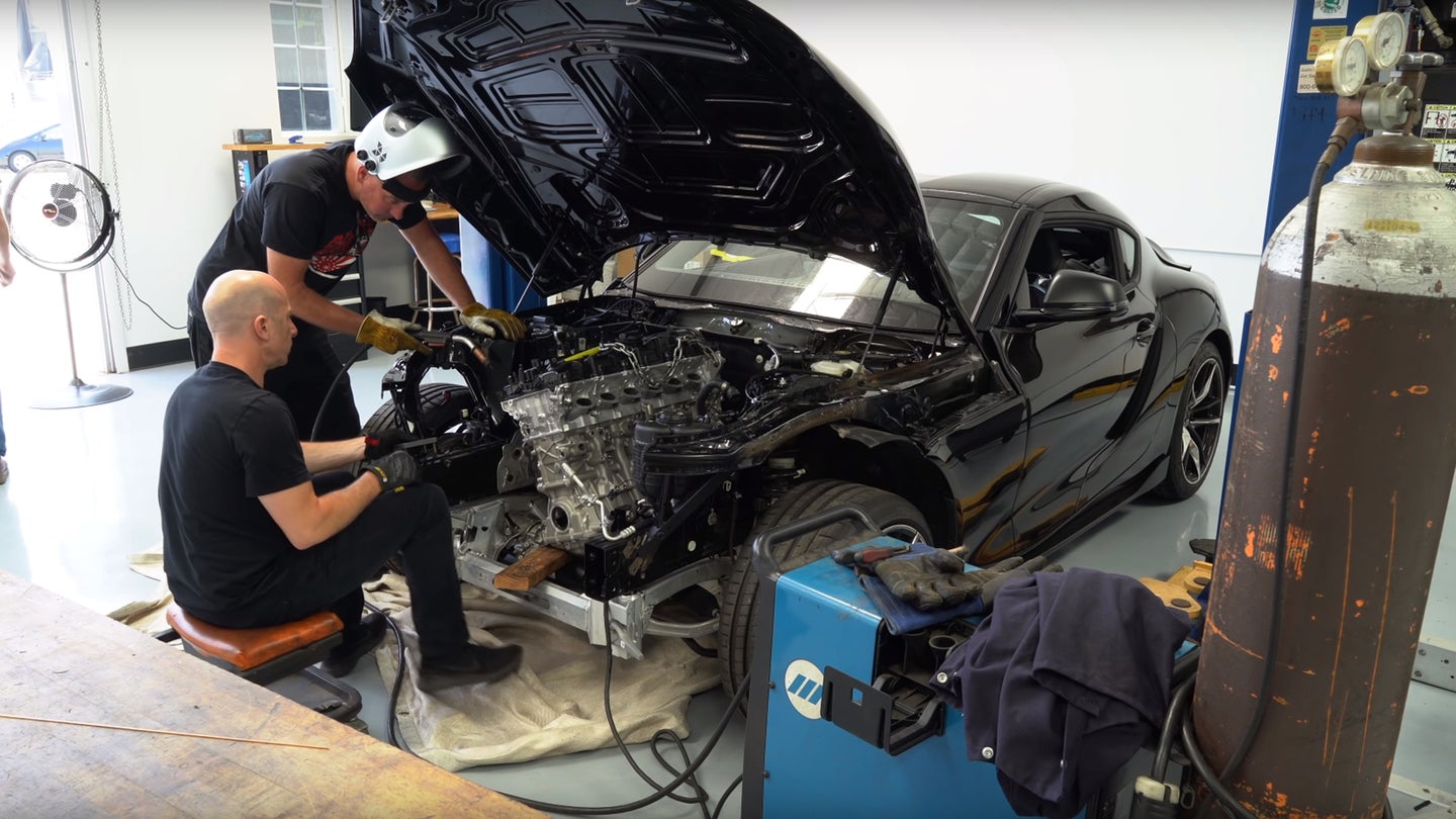 Video: Formula Drift&#8217;s Papadakis Racing Documents 1,000-HP 2020 Toyota Supra Build