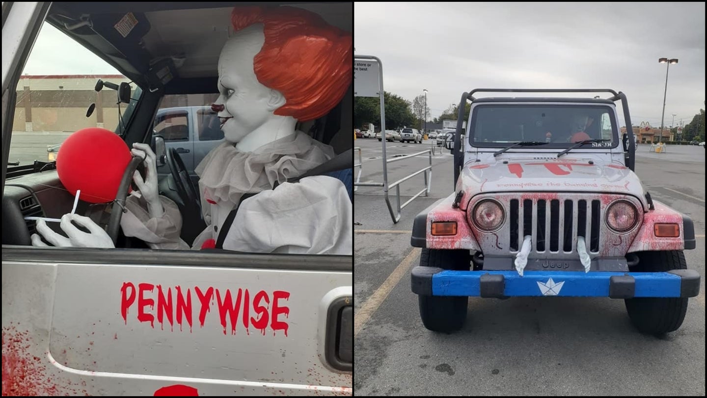 This Pennywise Jeep Wrangler Keeps Terrorizing the People of Louisville