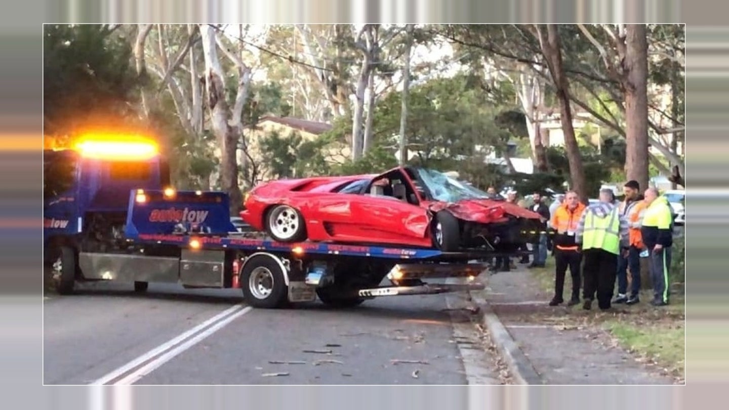 Recently Purchased Lamborghini Diablo Gets Crashed into Hedge