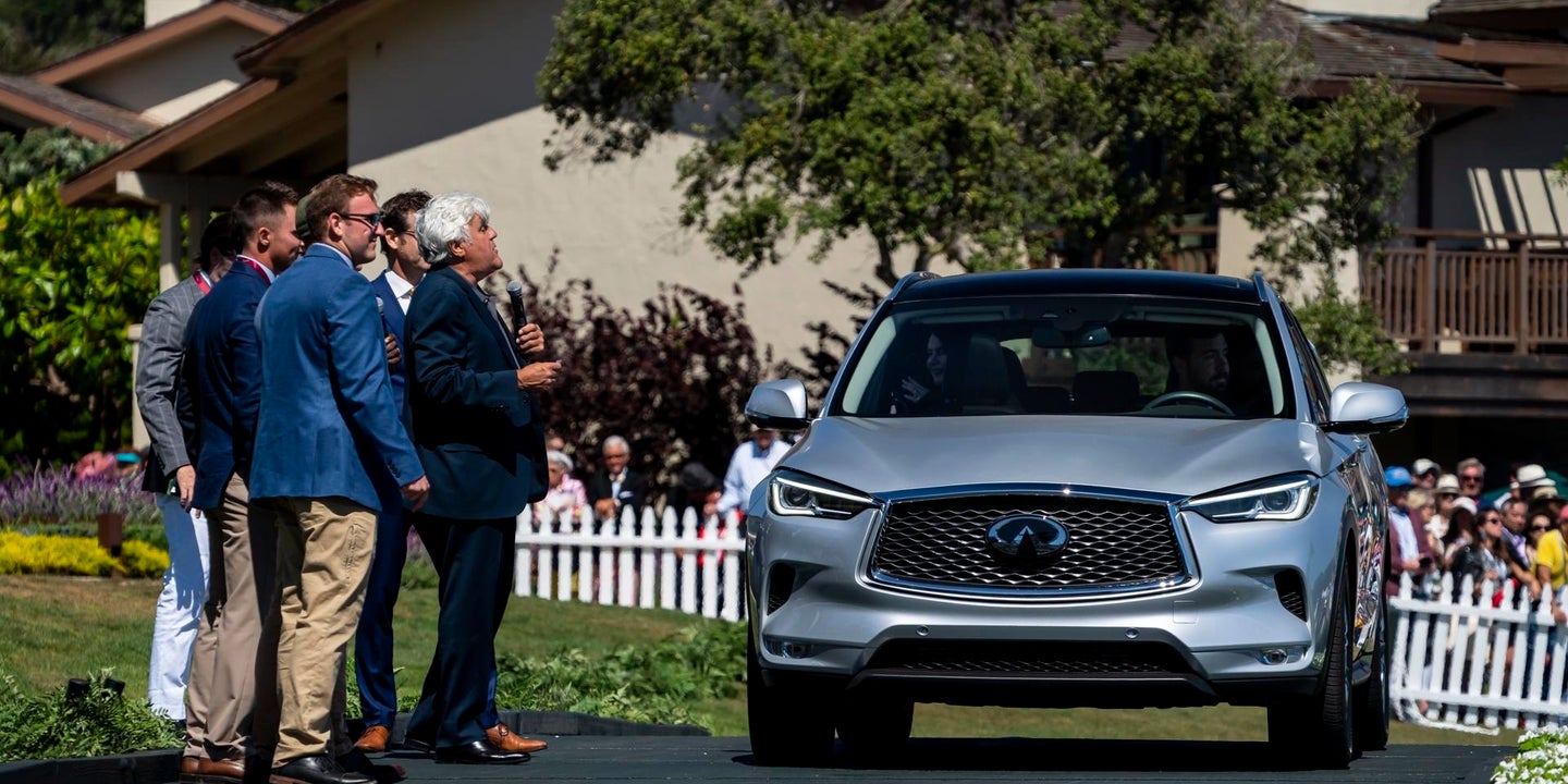 Driving onto the Main Stage at Pebble Beach in a 2019 Infiniti QX50