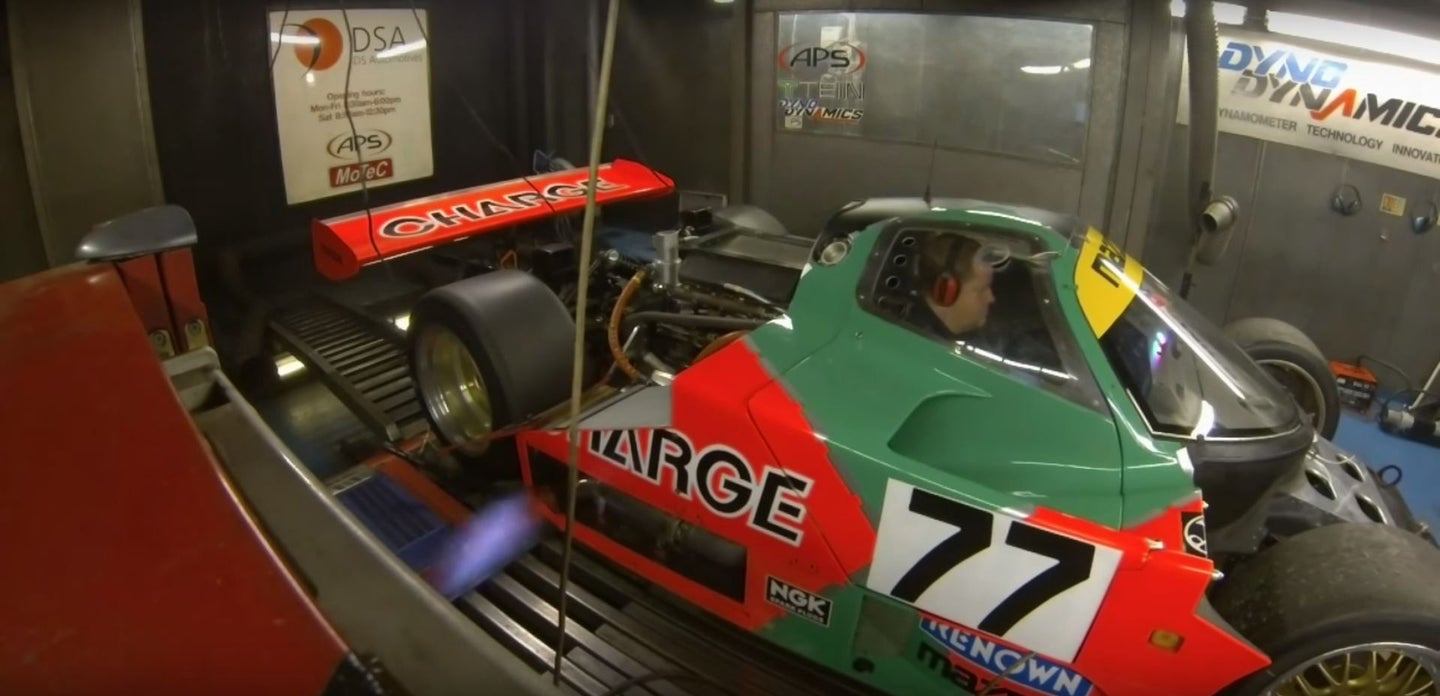 Watch and Listen to a Mazda 767B Spit 9,000 RPM Flames on a Dyno