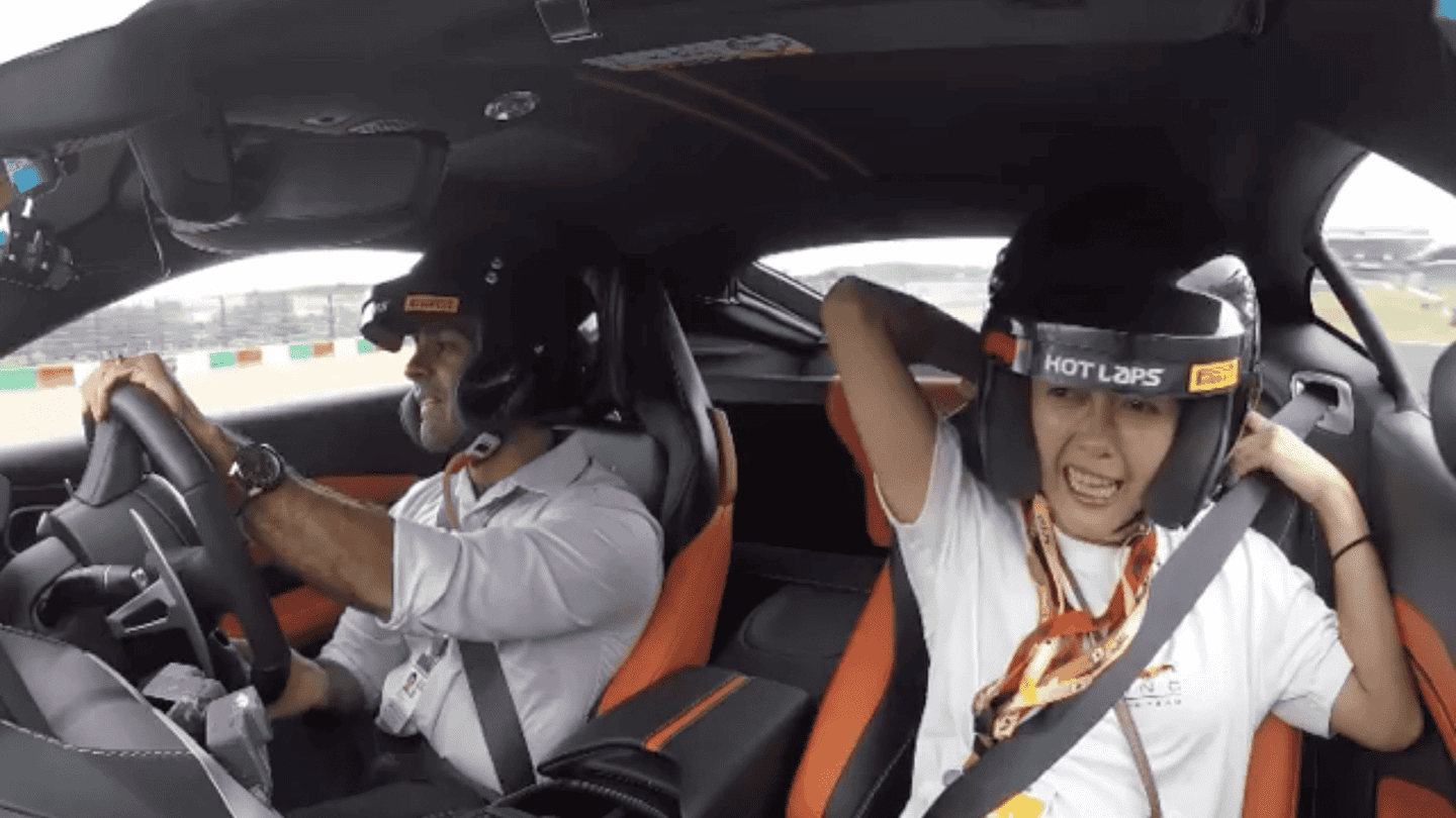 Watch This Woman Lose Her Cool During a Hot Lap With a Former F1 Driver at Suzuka