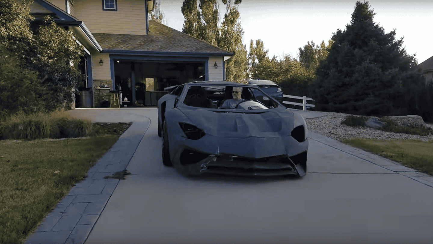 3D-Printed Lamborghini Aventador Built by Father and Son Can Now Drive Under Its Own Power