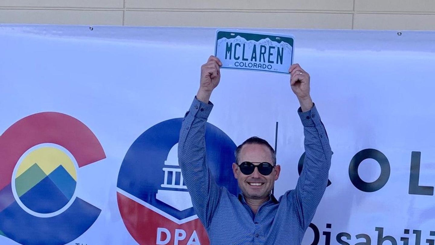 Someone Just Paid $6,000 for the Rights to ‘MCLAREN’ Colorado License Plate