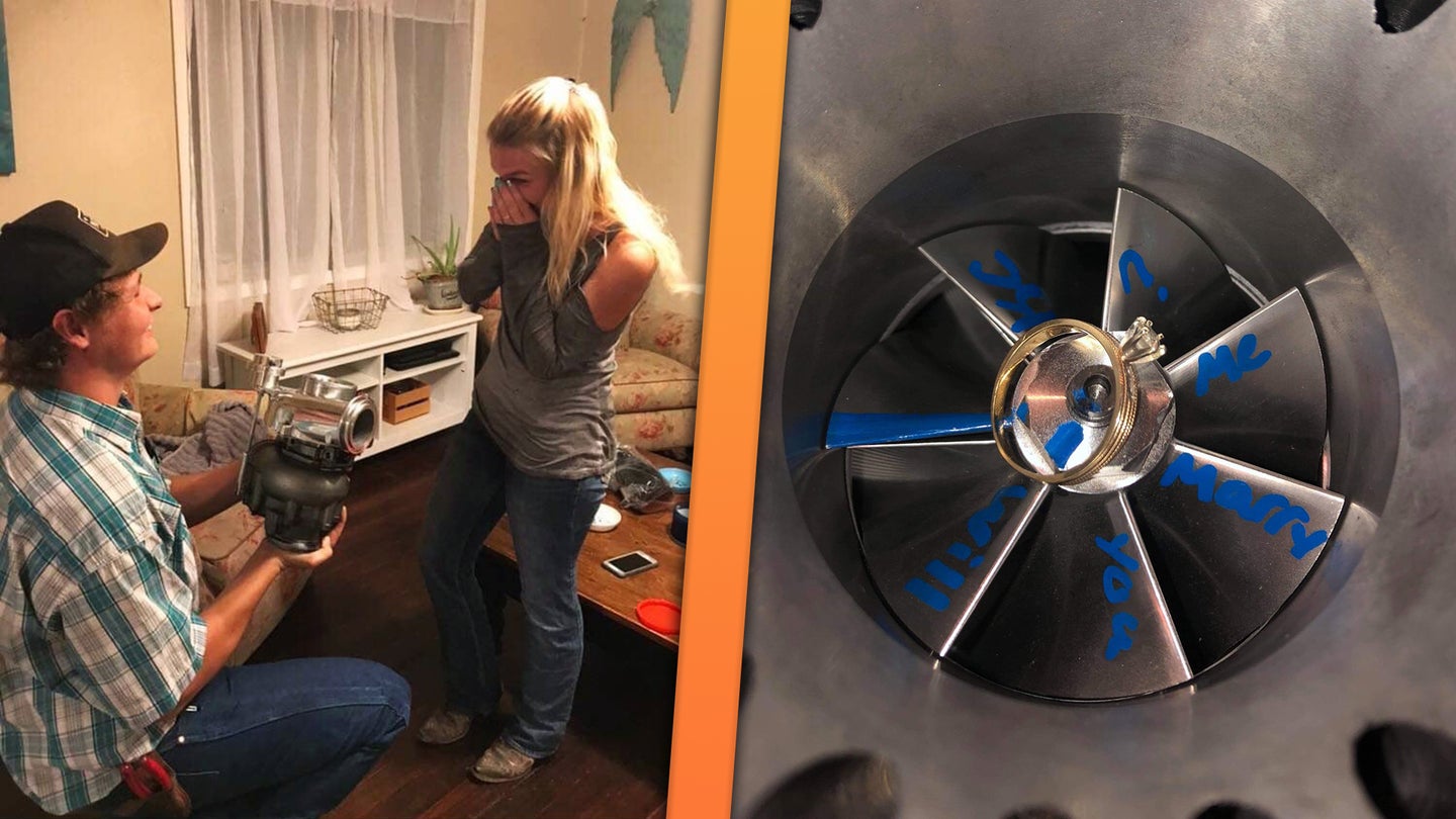 Turbo Proposal: Man Successfully Uses Turbocharger to Pop The Question