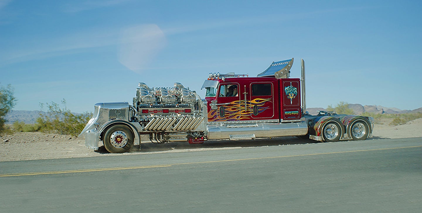 3,424-HP Semi Truck With Twin V12 Engines, 12 Superchargers Sells for $12,000,000