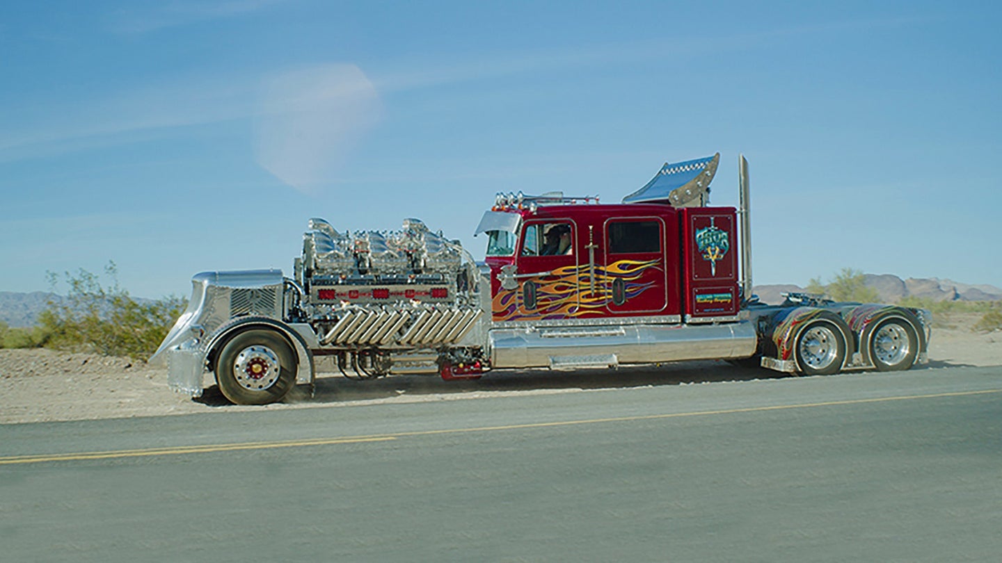3,424-HP Semi Truck With Twin V12 Engines, 12 Superchargers Sells for $12,000,000