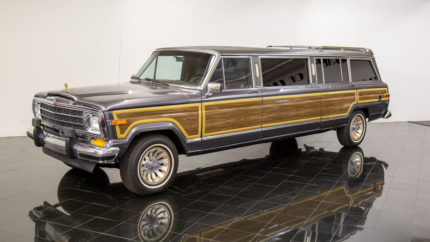 For Sale: Restored 1988 Grand Wagoneer Limo Offers 22 Feet of Wood Grain Glory