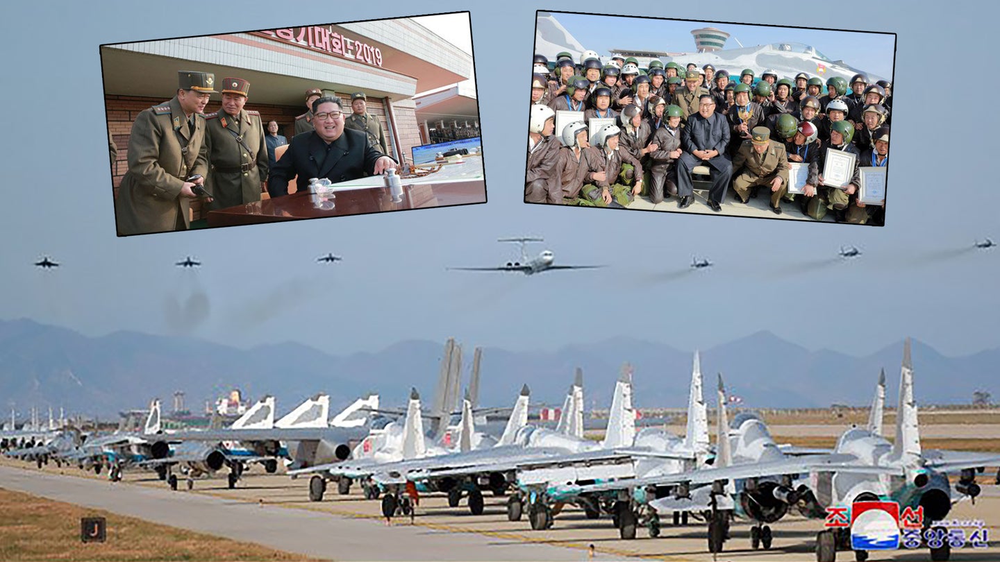 Kim Jong Un Oversees Huge Gathering Of His Country’s Antiquated Air Combat Force