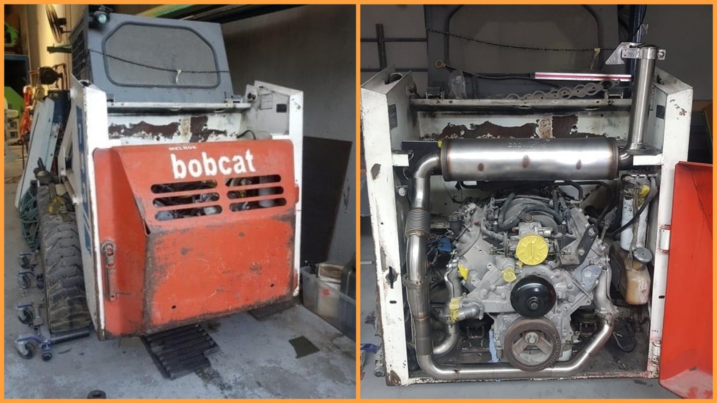 This LS V8 Swapped Bobcat Skid Steer Is the Ultimate Construction Tool