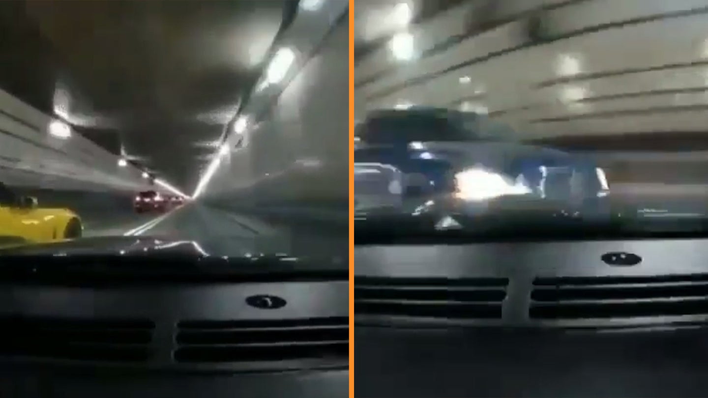 Lincoln Tunnel Crash on Video Nov 2019