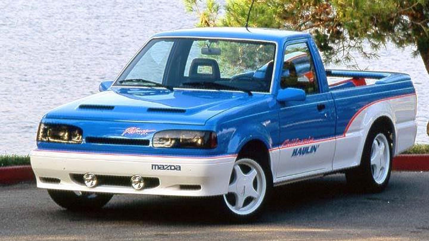 Retro Mazda B-Series Concept Truck Has an RX-7 Turbo Engine and Matching Jetski